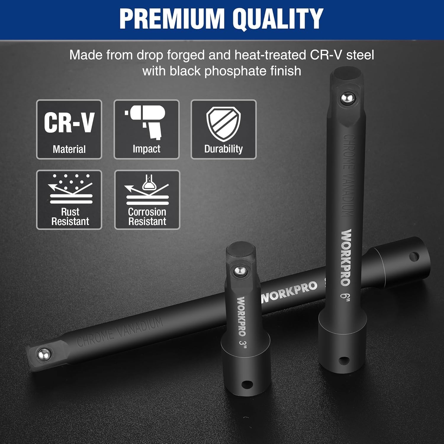 Corrosion-Resistant Impact Extension Set – 3 Sizes for Versatile Applications