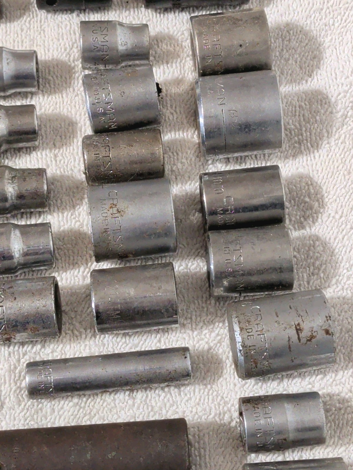 39pc. 3/8” Drive Sockets USA Made Craftsman, Sk, Thorsen, Williams,Snap On Etc.
