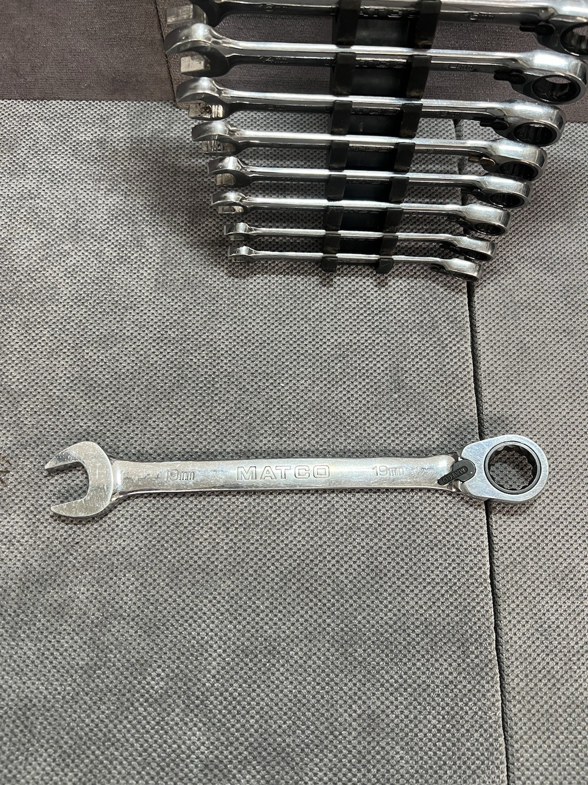 Matco Tools S7GRCM12 Ratcheting Wrench Set Metric 12 Pc
