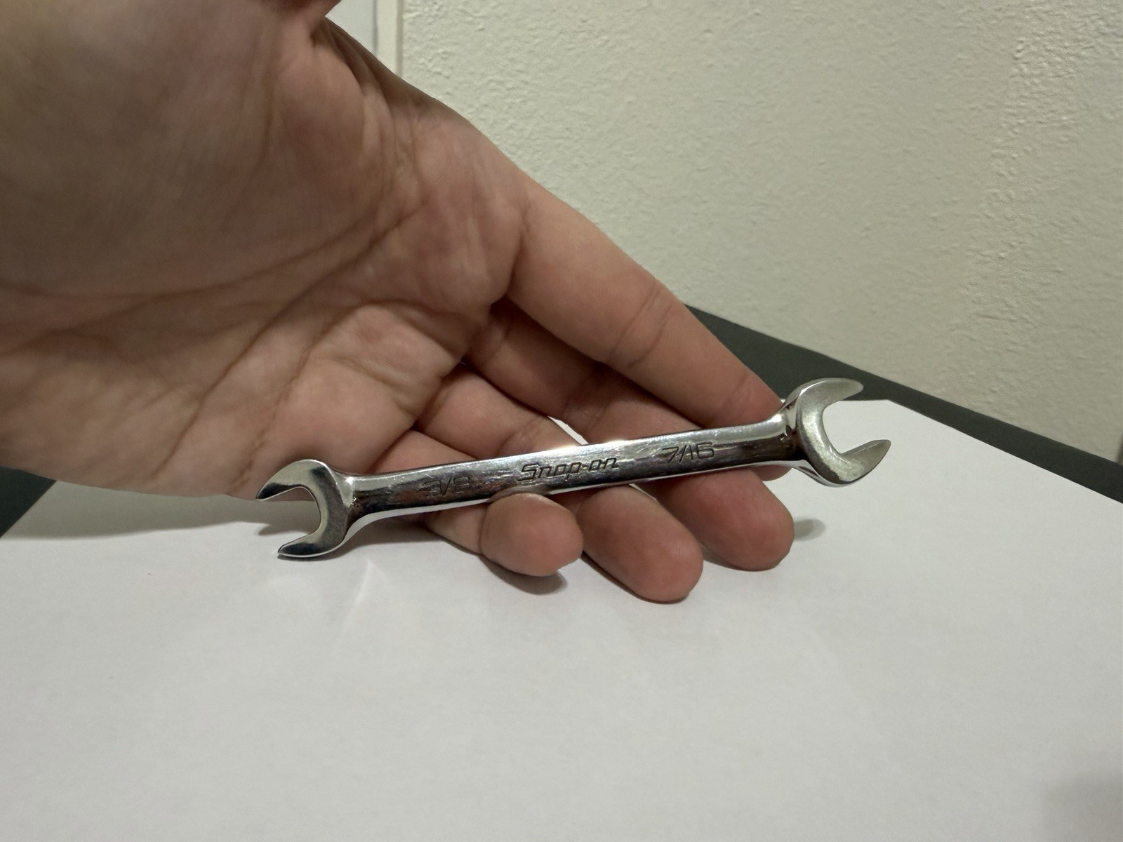 Snap-on Tools 3/8″ – 7/16″ Open Ended Wrench VO1214B USA