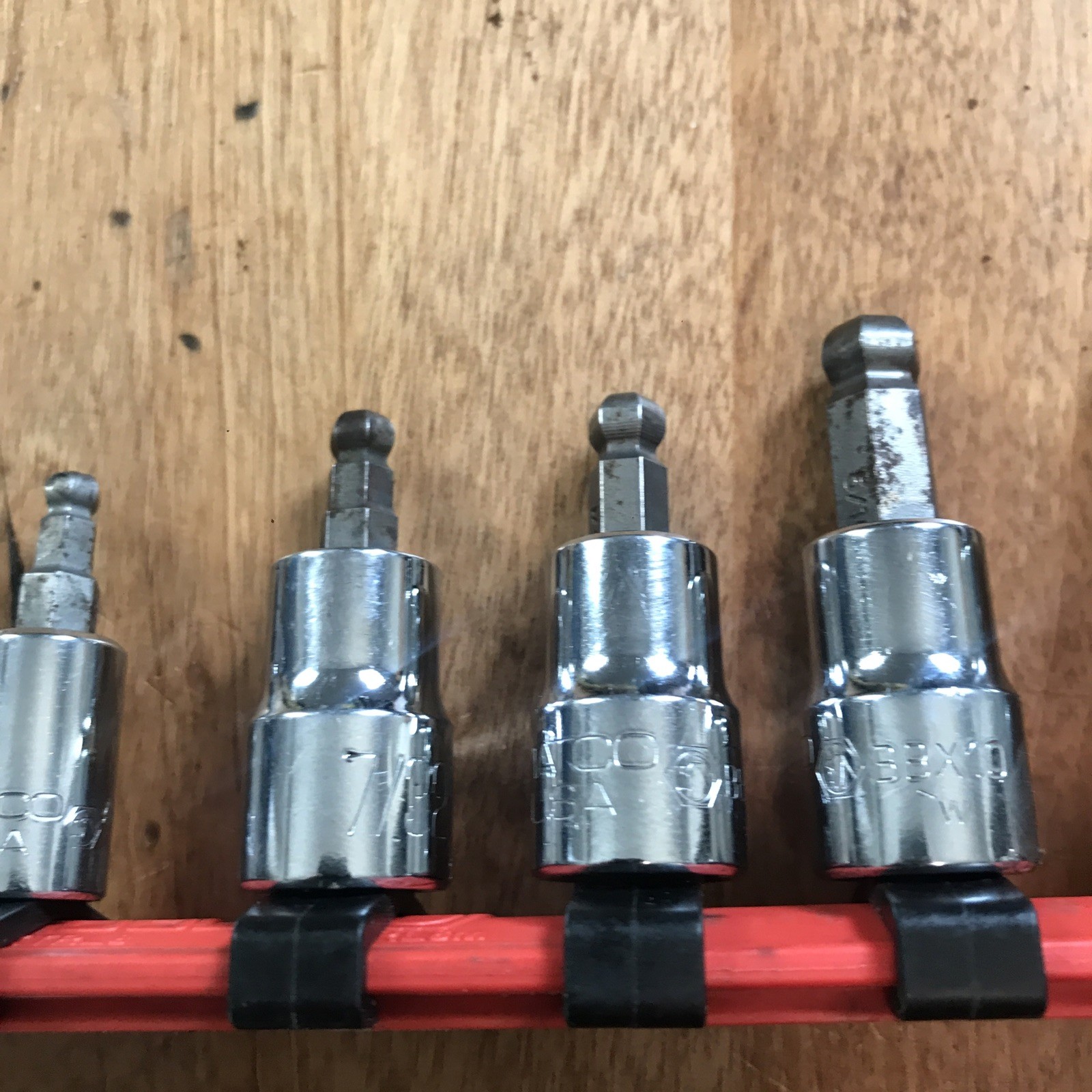 MATCO Lot Of 7 Hex Ball Socket Drivers , 3/8” Drive ALL IN GOOD CONDITION SAE