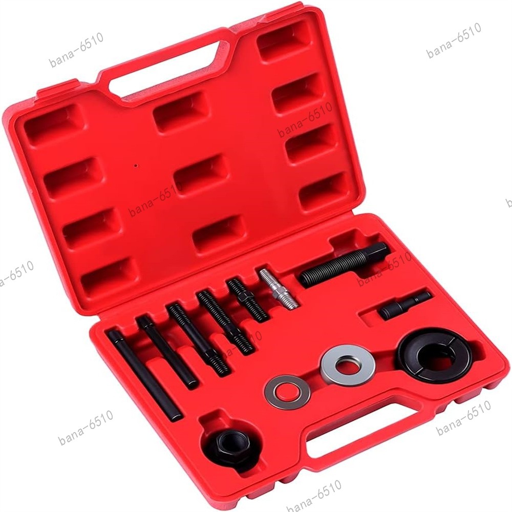 13PCS Power Steering Pump Pulley Puller Remover & Alternator Installer Tool Kits