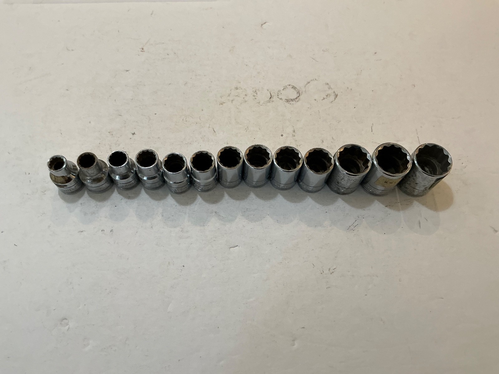 S-K 13 pc 1/2″ drive shallow metric 12pt socket set 10mm-24mm USA made