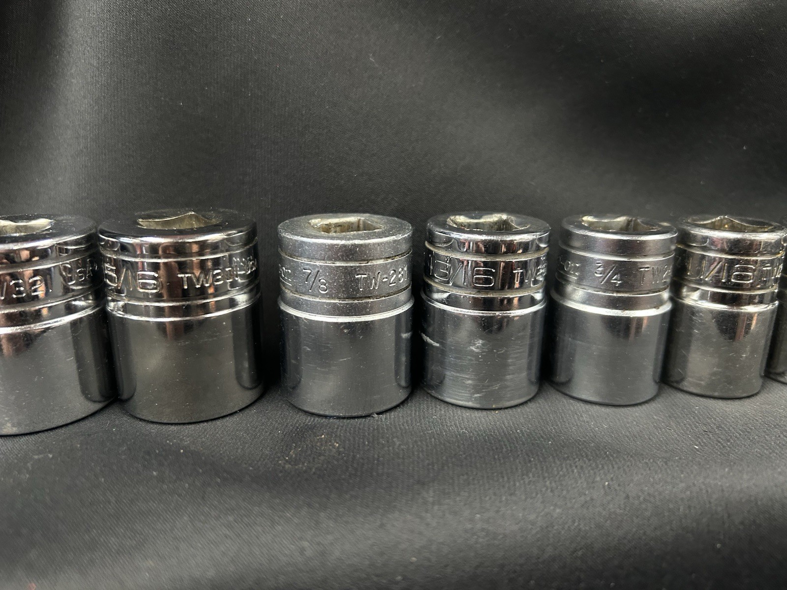 Snap on 13 pc1/2″ Drive 6-Point SAE Flank Drive Shallow Socket Set 1 1/4″ – 3/8″