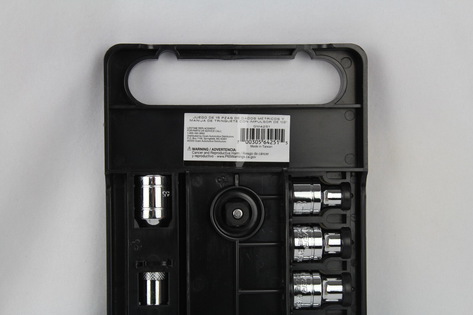 Power Torque rachet and socket set, 15 pc, Metric sockets, 1/2″ Drive Mdl GM4251