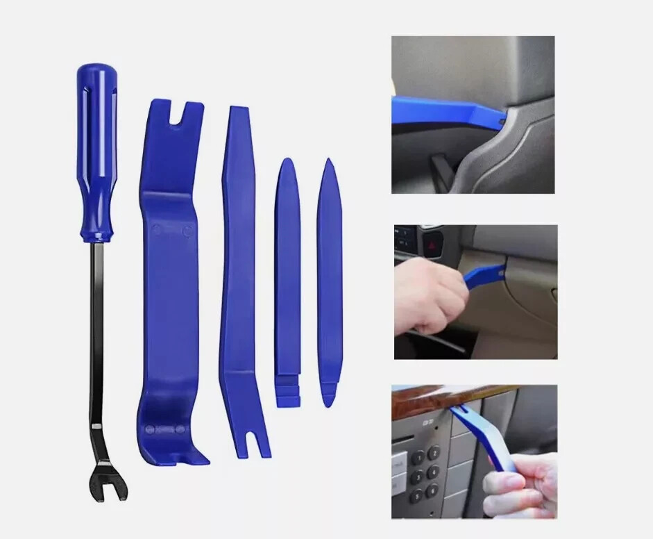 5Pcs Car Trim Removal Tool Set Door Panel Fastener Auto Dashboard Plastic Kit UK