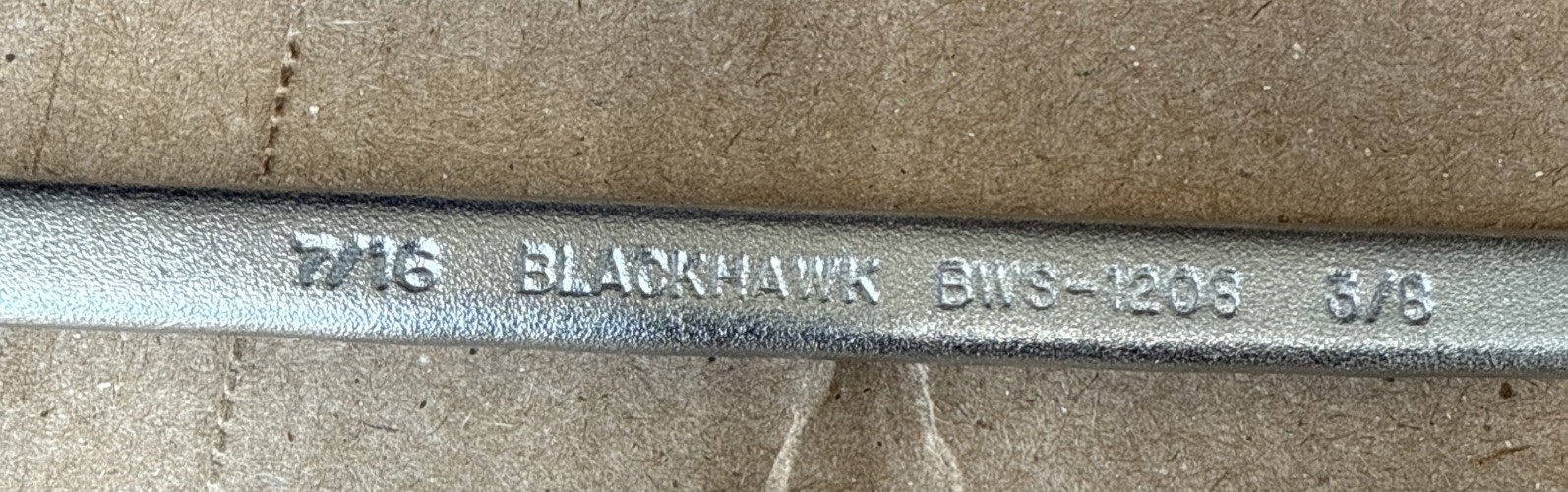Blackhawk 3/8″ x 7/16″ Offset Double Box End Wrench 12pt BWS-1208 USA NEW