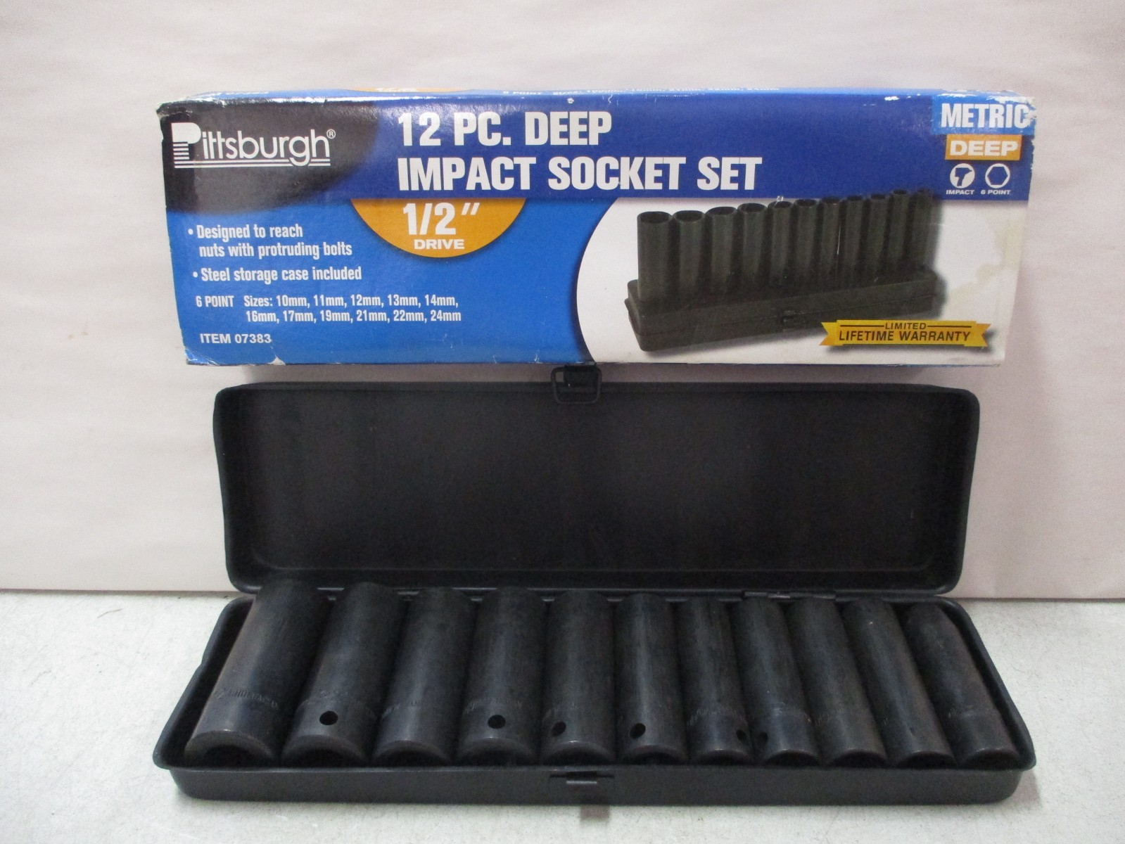 Pittsburgh 12 Piece Deep Impact Socket Set