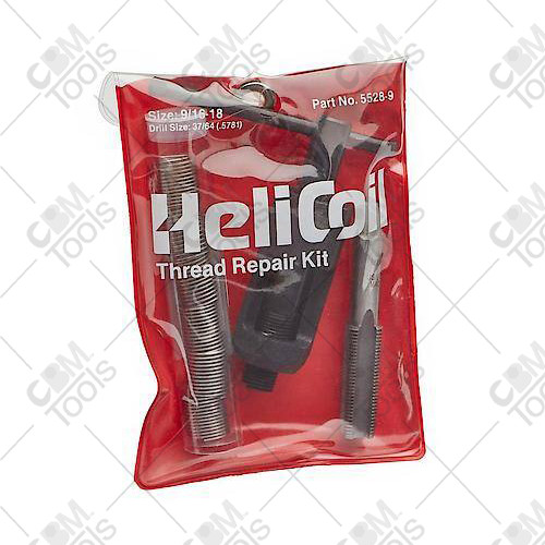 HeliCoil 5528-9 9/16-18 Inch Coarse Thread Repair Kit with 6 Inserts