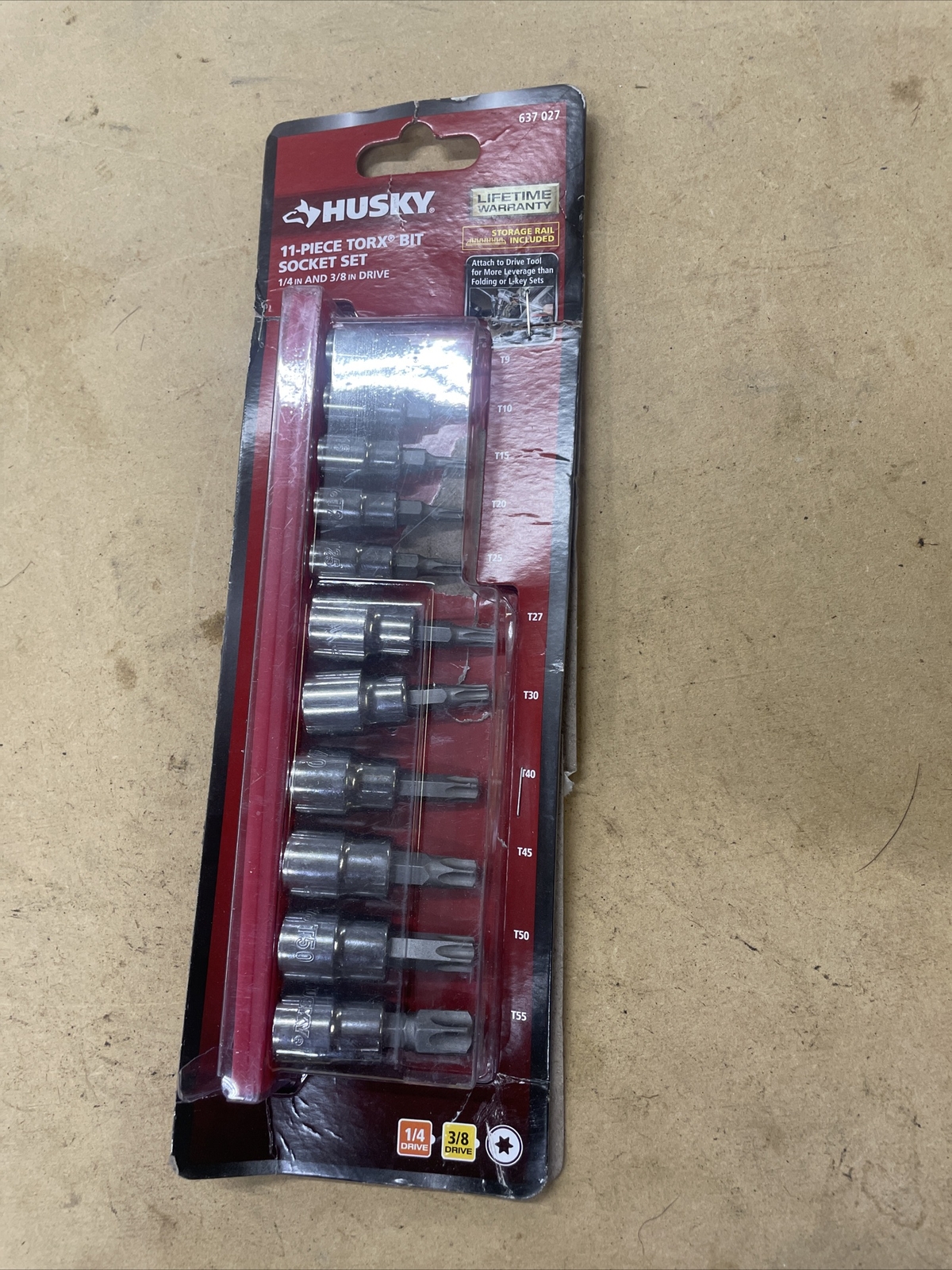 1/4 and 3/8 inch Drive Torx Bit Socket Set 11-Piece Star Steel Bits Sockets Tool