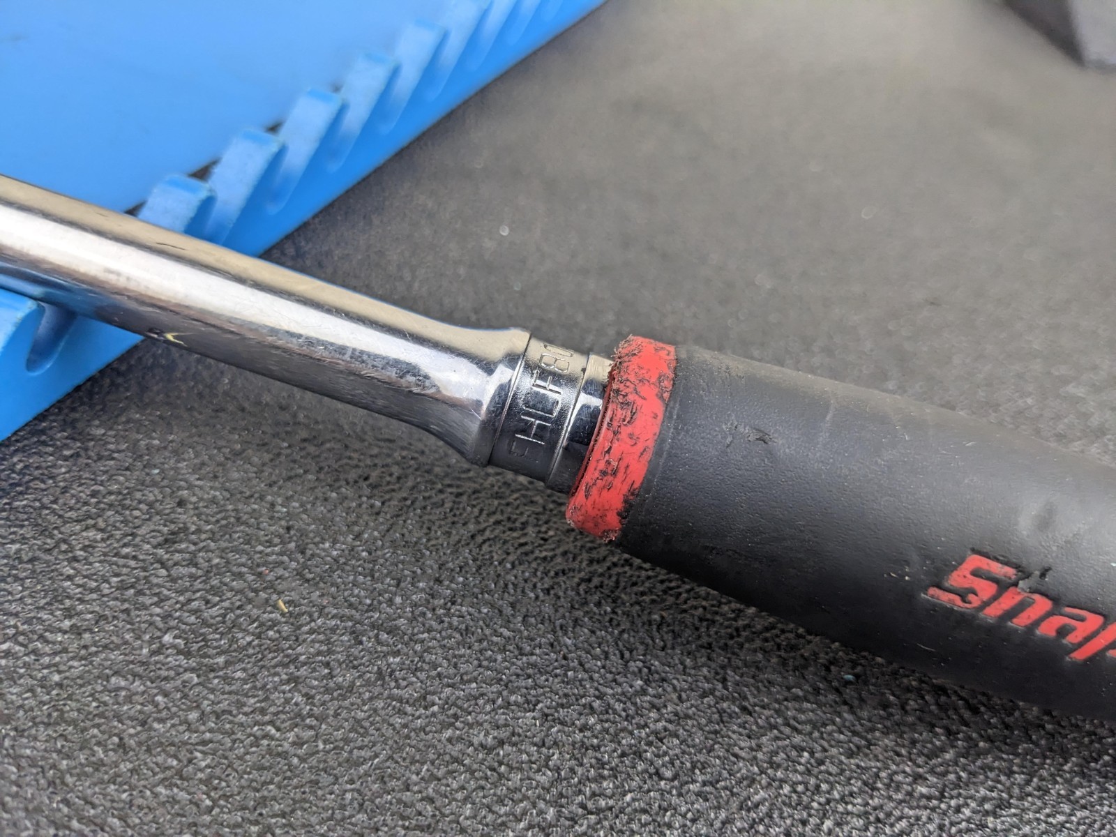 #bo147 Snap On Tools FHLF80A 3/8″ Flex Head RED Soft Grip Long Dual 80 Ratchet