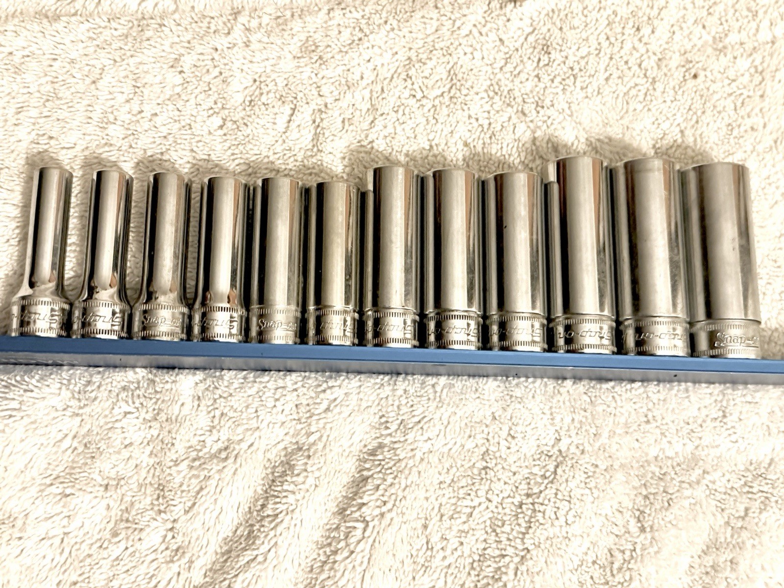 Snap-on 3/8″ Drive Metric Socket Set 8-19mm Shallow FSM Deep SFSM 6 Pt NICE USA