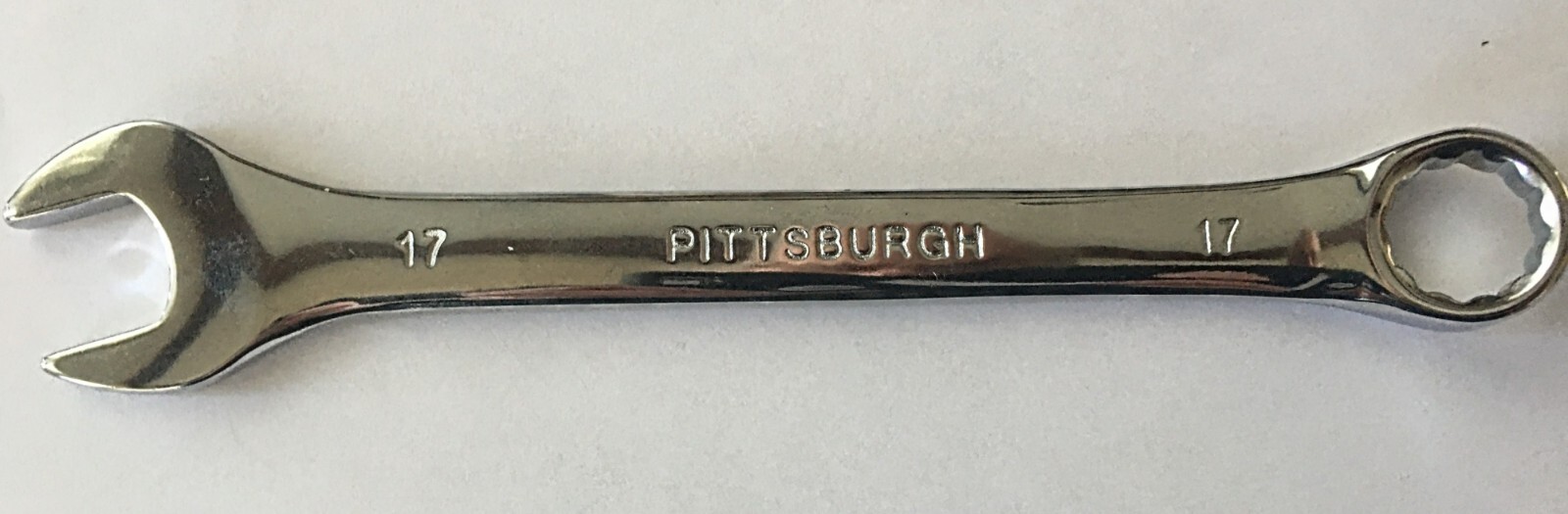 Pittsburgh 17 mm x 17 mm Combination Wrench 12 Pt 7.75 in long Free Shipping