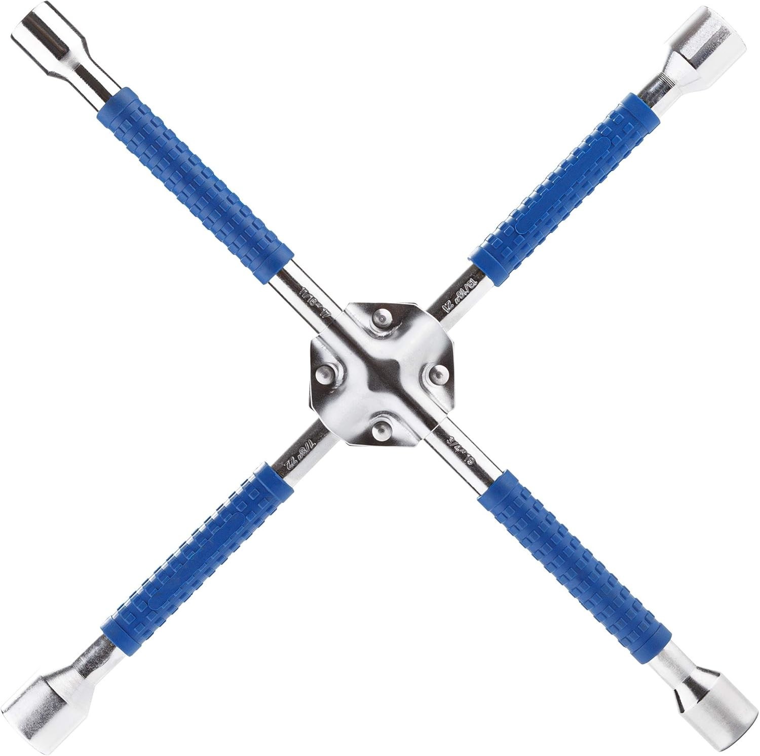4 Way 18 Inch Tire Iron Wrench with Non-Slip Grip – Ideal for All Vehicles