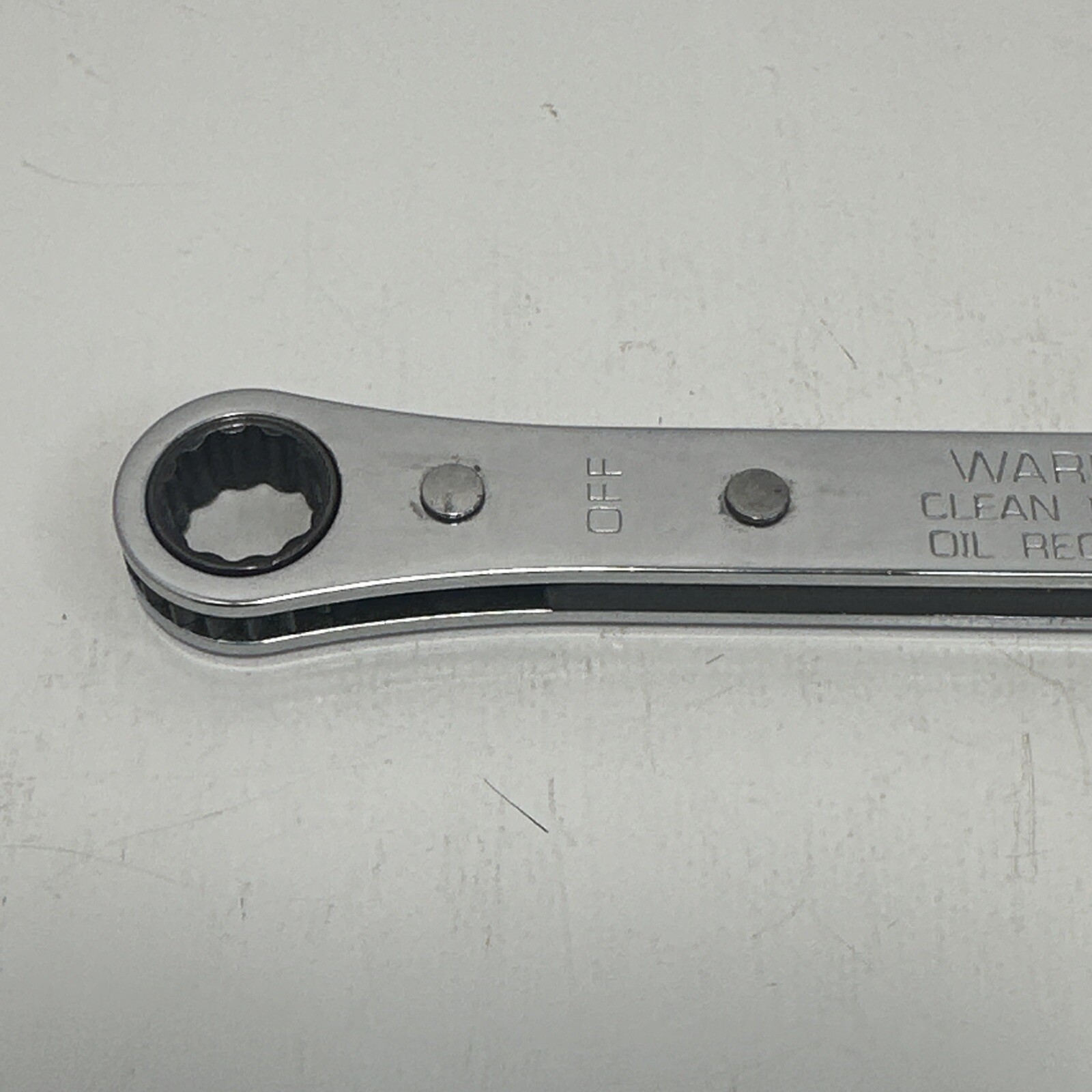 Snap On R1618A 9/16″ x 1/2″ 0° Offset Ratcheting Box Wrench 1991 Date Code EUC