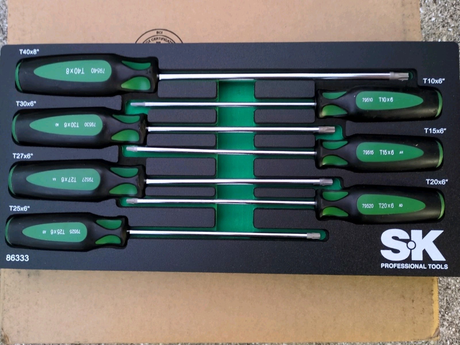 SK Professional Tools 7 Piece Cushion Grip Torx Screwdriver Set New Lifetime…