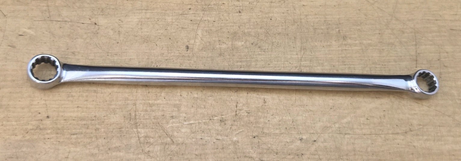 Snap On XDES1214 – #12-#14, 3/8″-7/16″ Hex, SAE Spline Dr 15° Offset Box Wrench