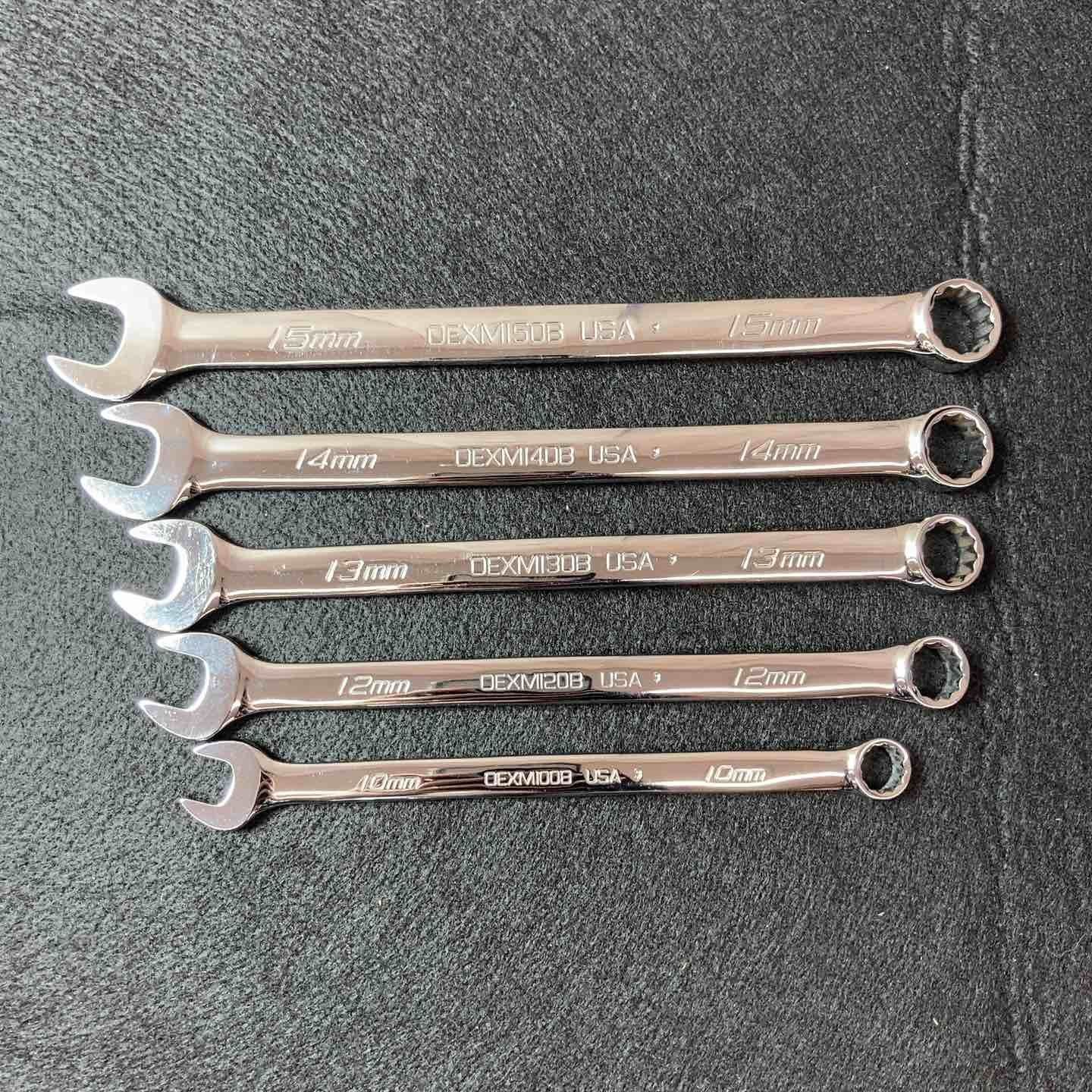 Snap On OEXM100B/120B/130B/140B/150B Frank Drive Combination Wrench 5-Piece Set