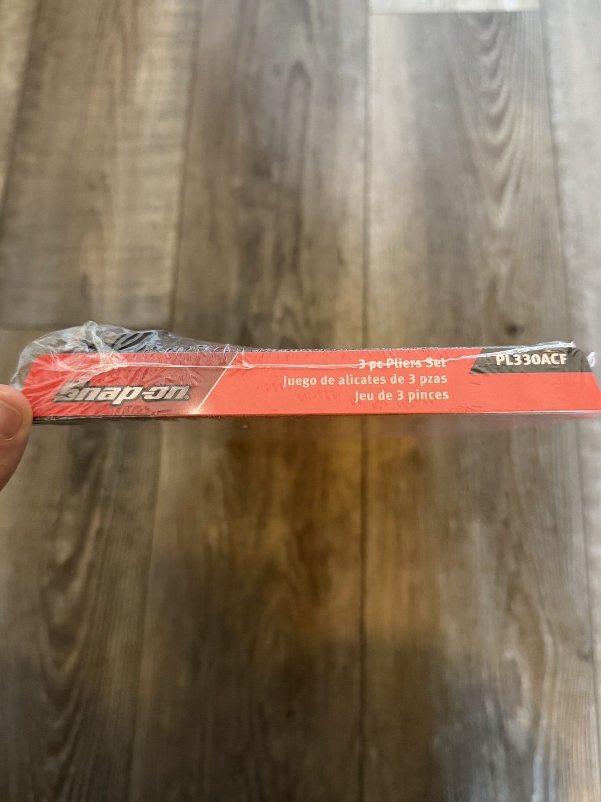 Snap On PL330ACF Red Soft Grip 3 Piece Plier Set New Red