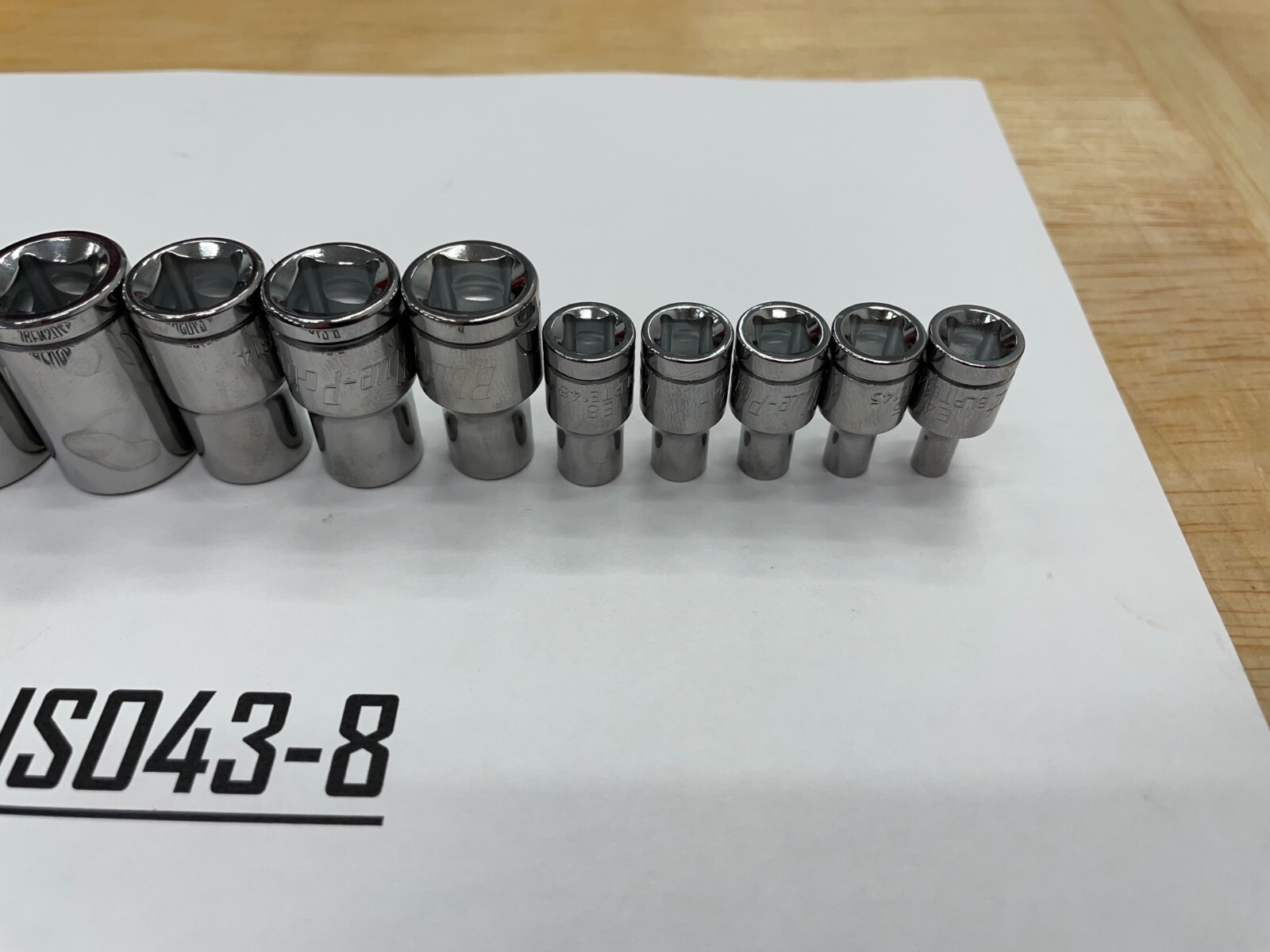 Blue-Point Tools NEW 13pc Mix Drive Chrome Inverted E Torx Socket Set