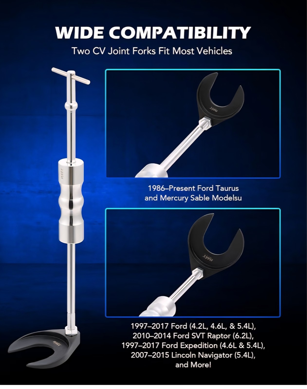OMT Inner CV Joint Puller Slide Hammer Wheel Drive Axle Half Shaft Removal Kit