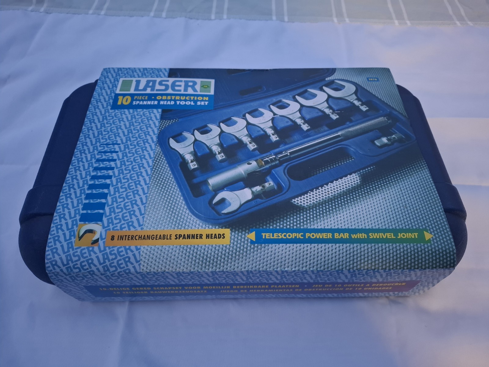Boxed NOS LASER 10 piece obstruction spanner head tool set Never Used