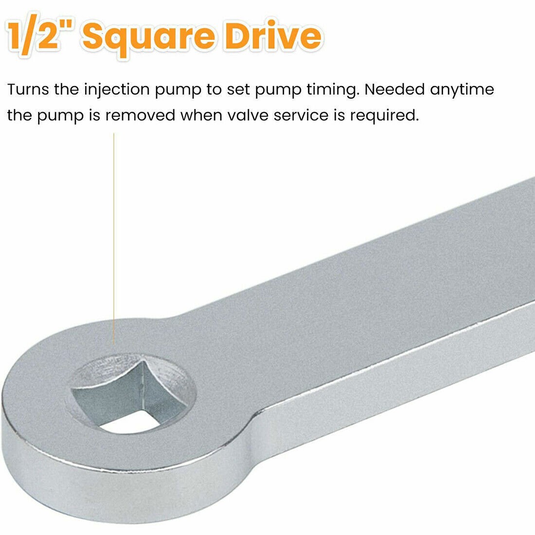 J-29872-A Injection Pump Timing Wrench for C/K G/P 6.2L 6.5L Diesel 1/2″ Drive