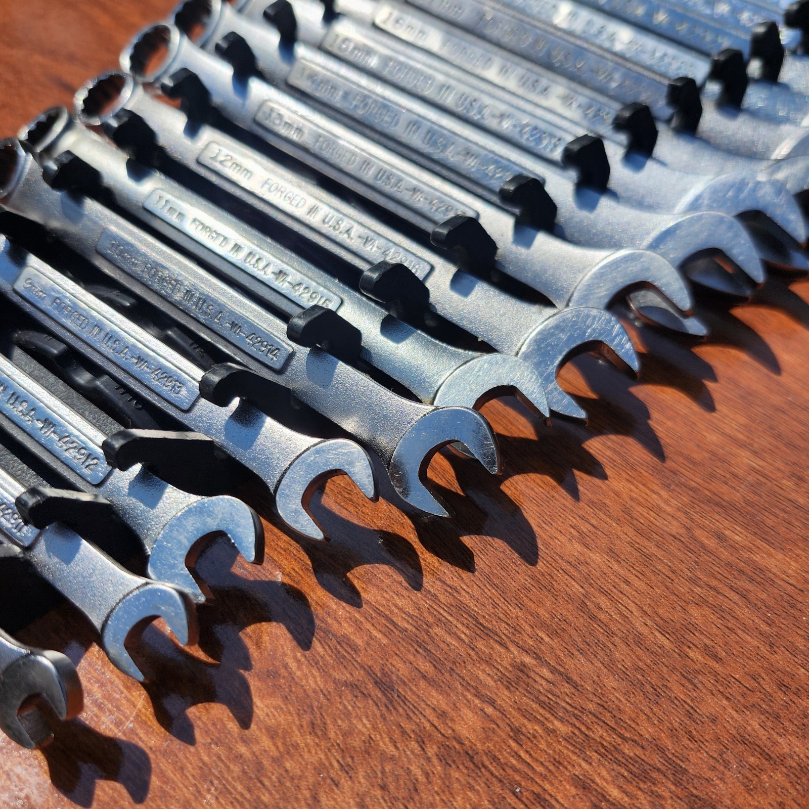 Vintage Craftsman Metric Combination Wrench Set 6-24mm 16 Pcs. VA, V Series USA