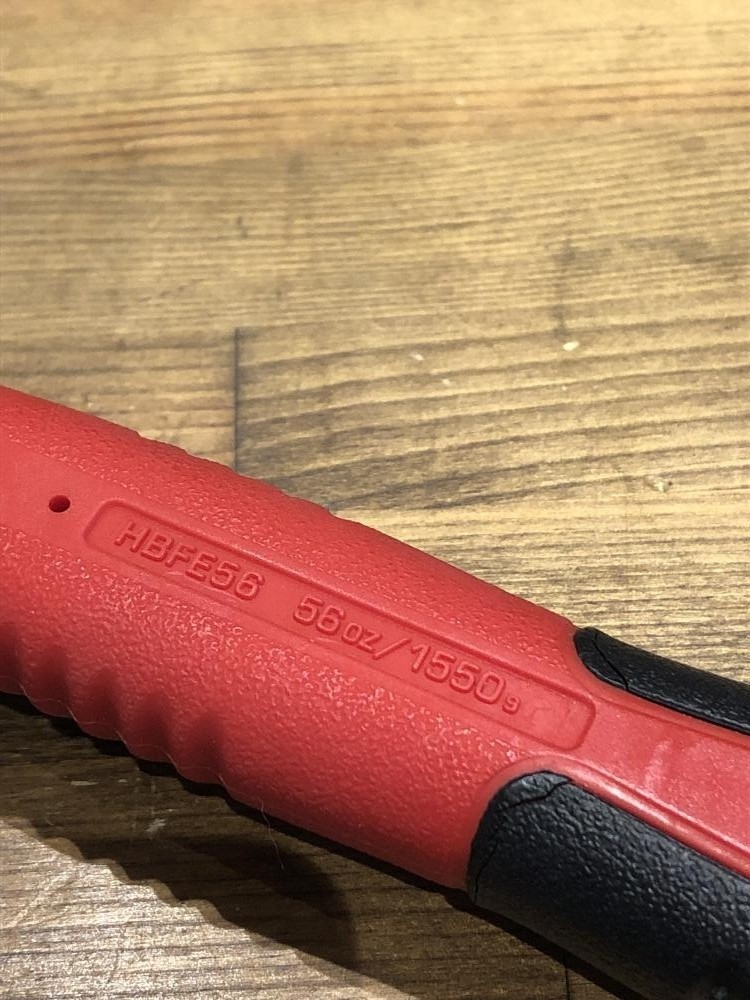 Snap-on HBFE56 56 OZ Dead Blow Hammer Soft Grip Red 1550G [Used]