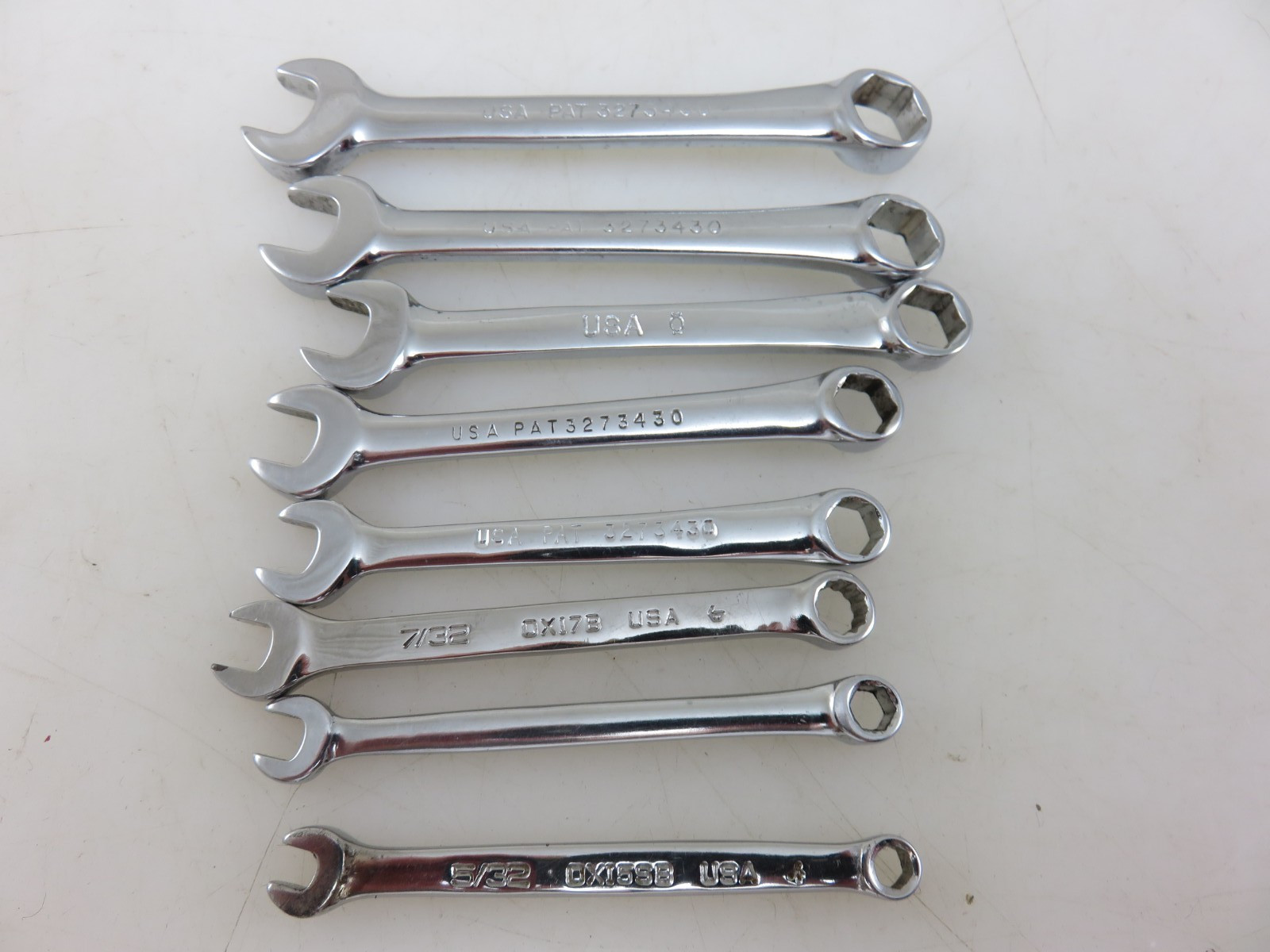 Snap-On OXI709SBK Ignition Combination Wrench 8pc Set + Pouch 5/32″-3/8″ NO 1/8″