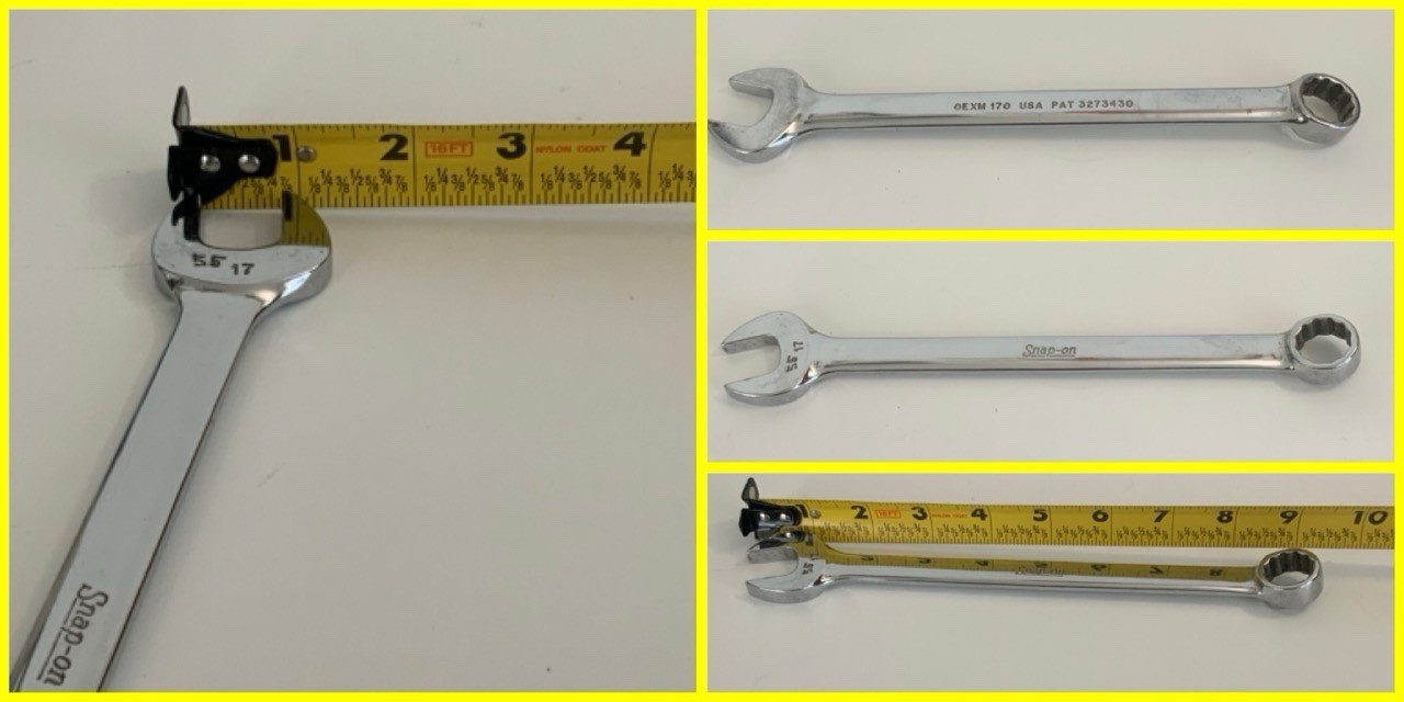SNAP ON Combination Wrenches SET OF 8—10/11/13/14/15/16/17/18 mm 12 Pt-Flank Dry
