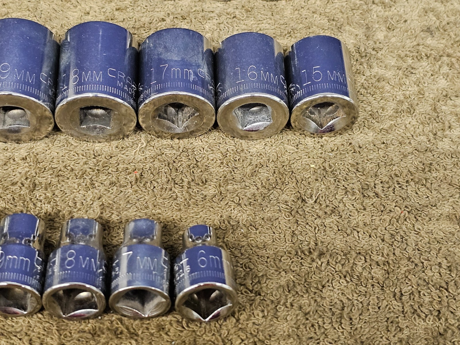 Craftsman G Deep Well Socket Set 3/8 Drive 6Pt Metric 19 18 17 15 14 12 10mm USA