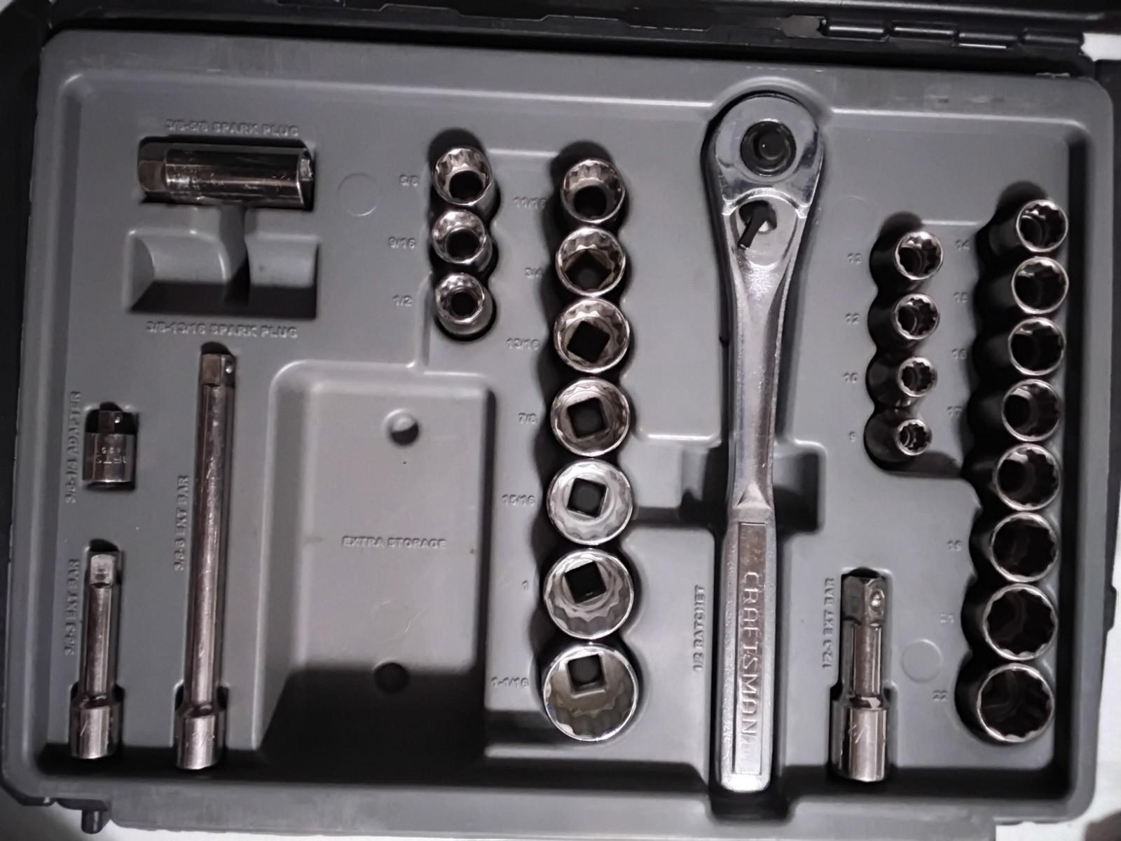 Craftsman Tool Box Organizer Plastic Mechanic Socket Ratchet Set 3 Drawer USA