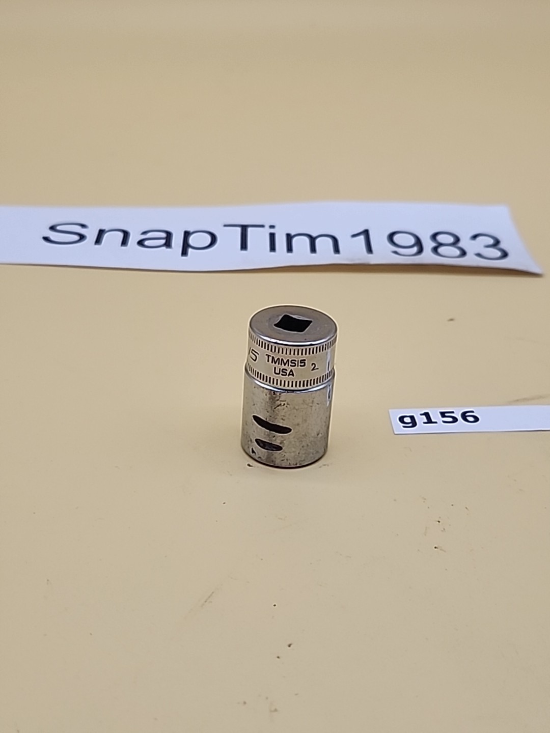 Snap-On Tools TMMS15 1/4″ drive Semi Deep 15mm 6 point socket USA