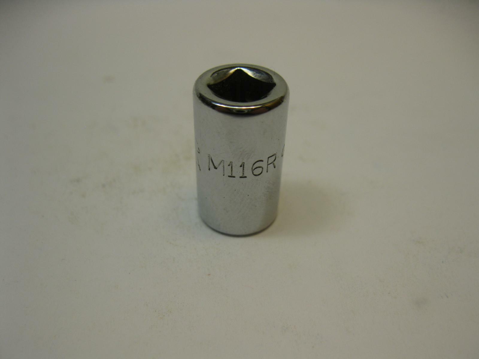 MAC tools 1/4″ drive 11/32 SAE 6 point SOCKET USA M116R Nice!
