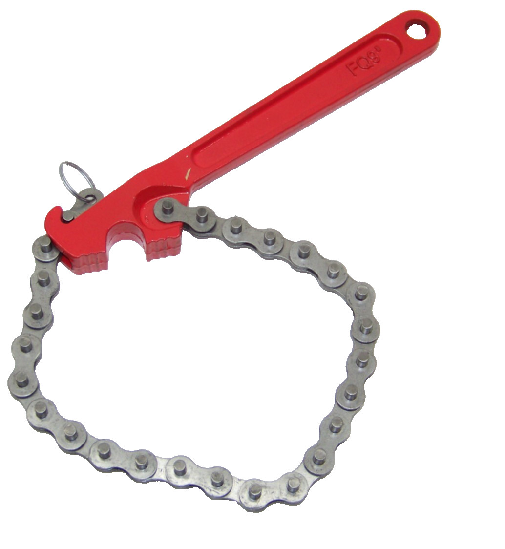 9 inch Oil Filter Remover Adjustable Chain Wrench and Pipe Fittings 16.5 Chain