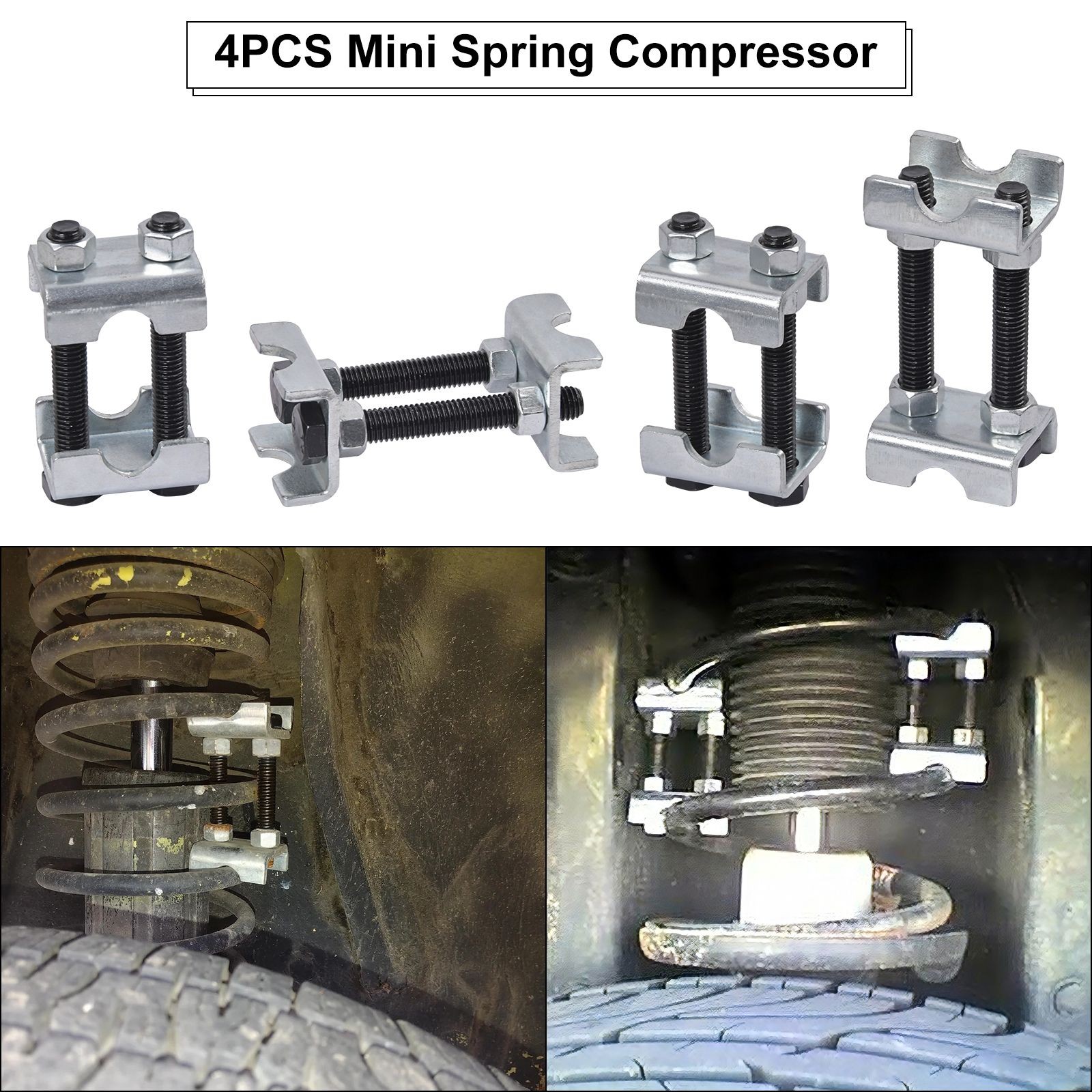 4 pcs Mini Coil Spring Compressor Adjustable Spring Struts Shocks Adjuster Tool