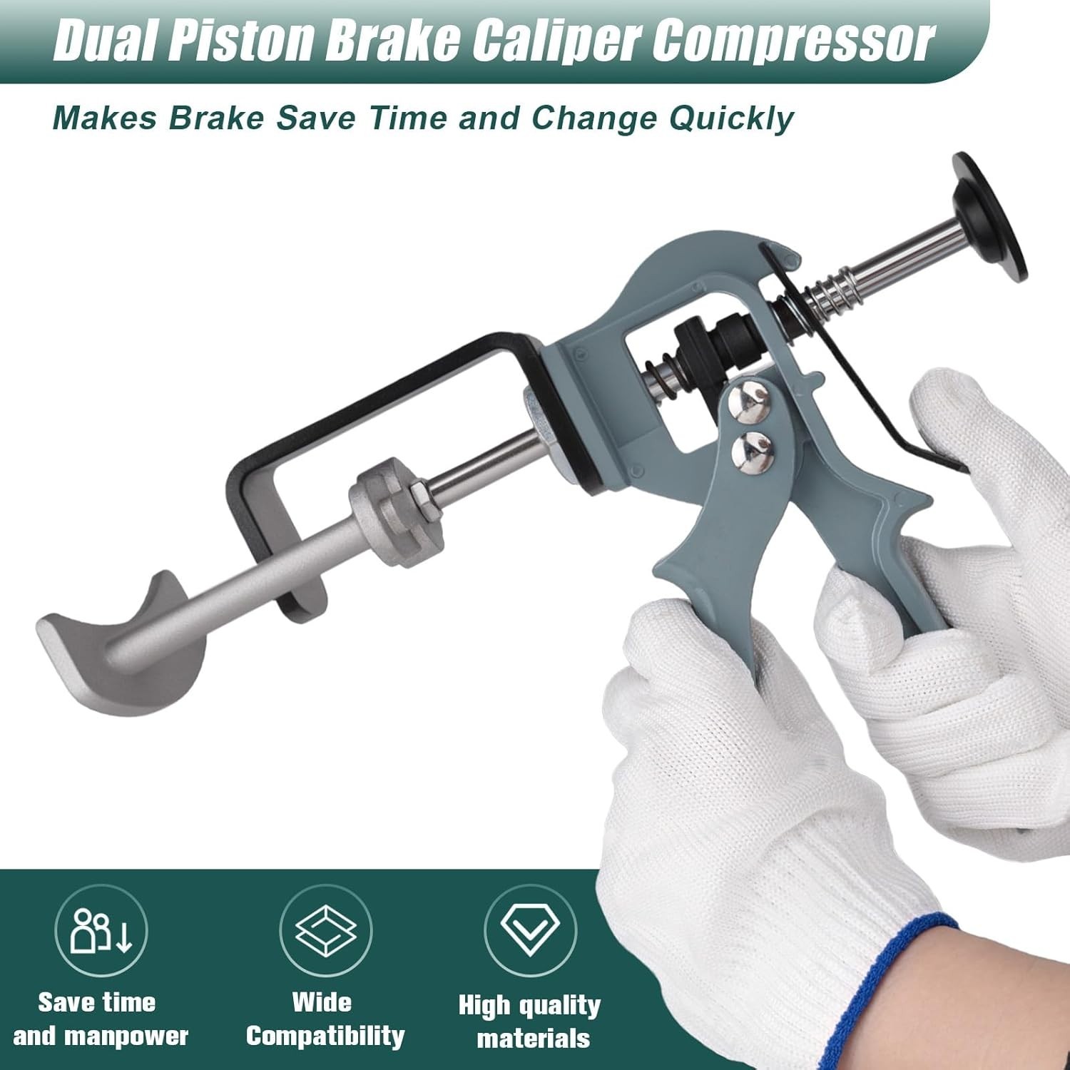 Dual Piston Brake Caliper Compressor Heavy Duty Automotive Brake Tool
