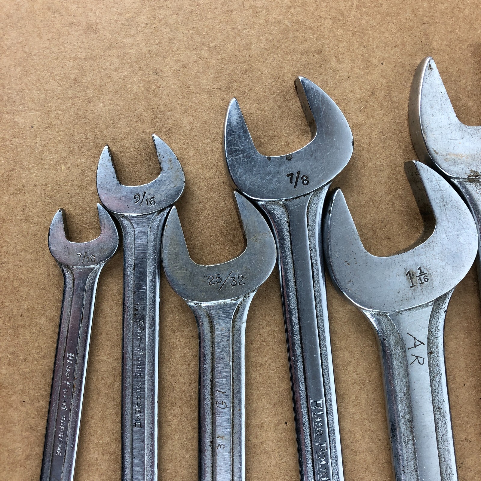 Blue-Point USA Double Open End Wrench Set 1/2″ to 1-3/8″ S Series Supreme Marks