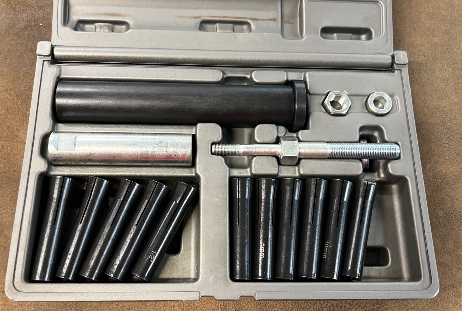 Cal Van Tools 95400 In-Line Dowel Pin Puller Set, With SAE And Metric Collets