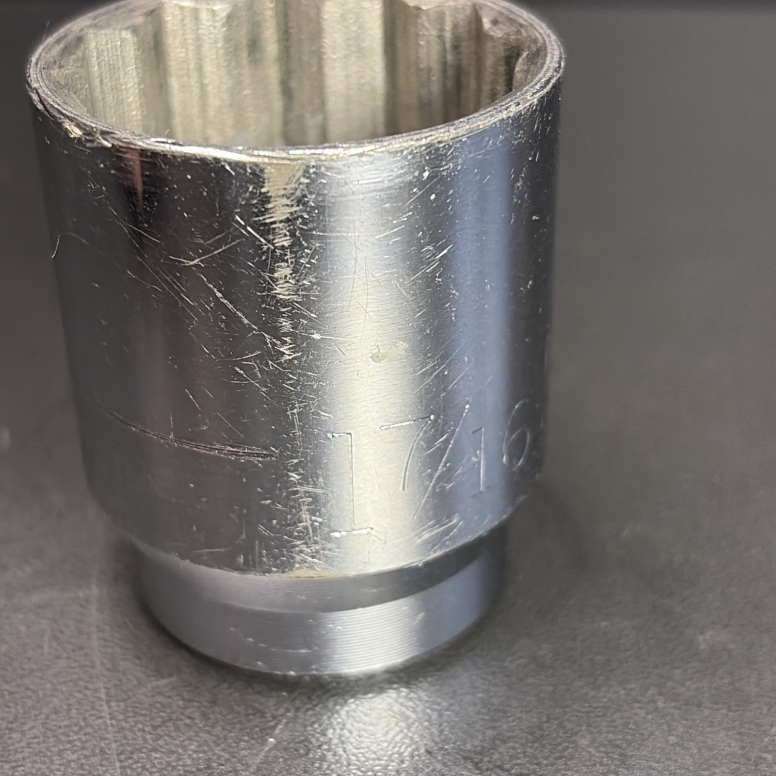 Vintage Craftsman V-Series 47551 1-7/16″ – 1/2″ Drive 12-Point Socket — USA Made