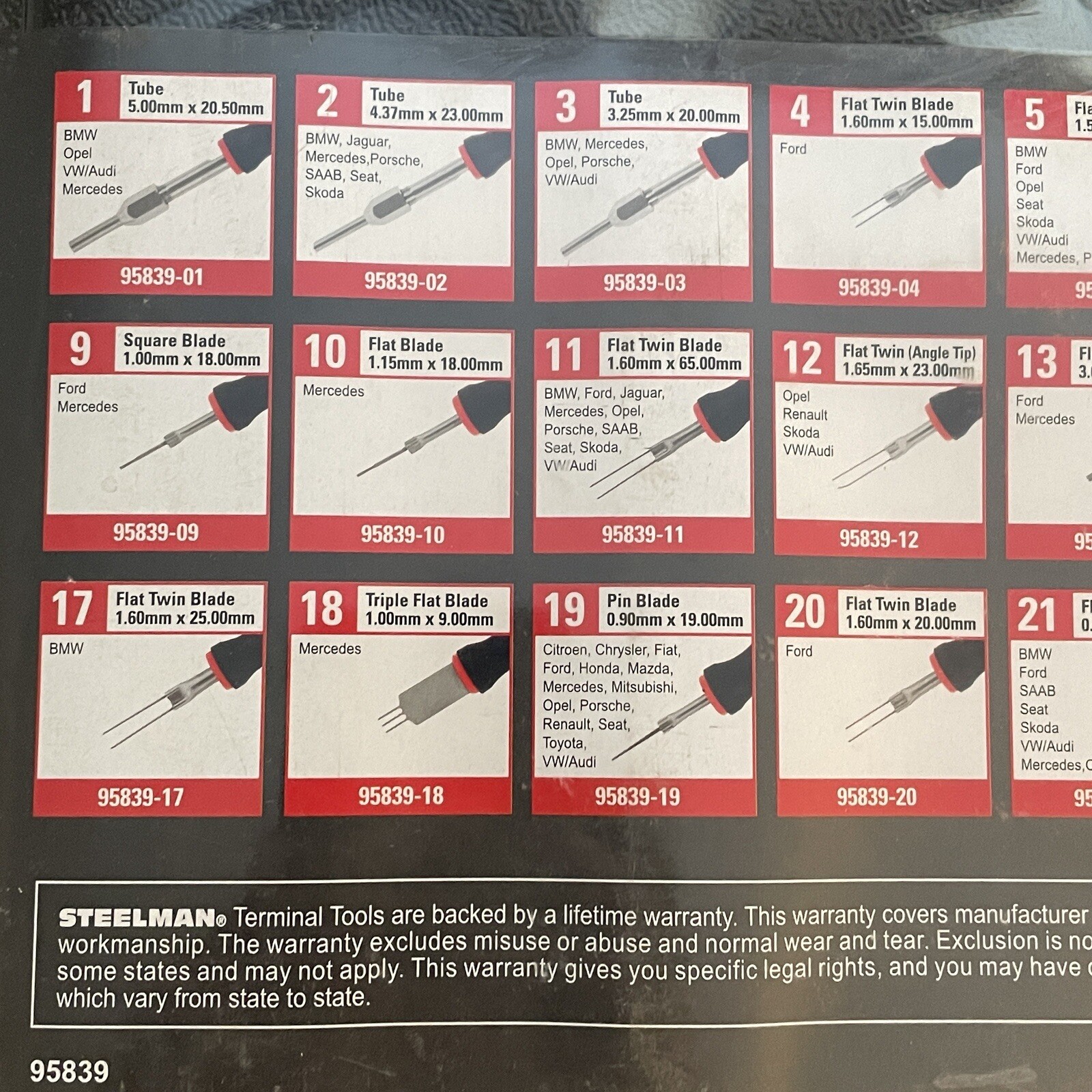 STEELMAN 95839 Universal Terminal Tool Kit 23 Pieces with Case