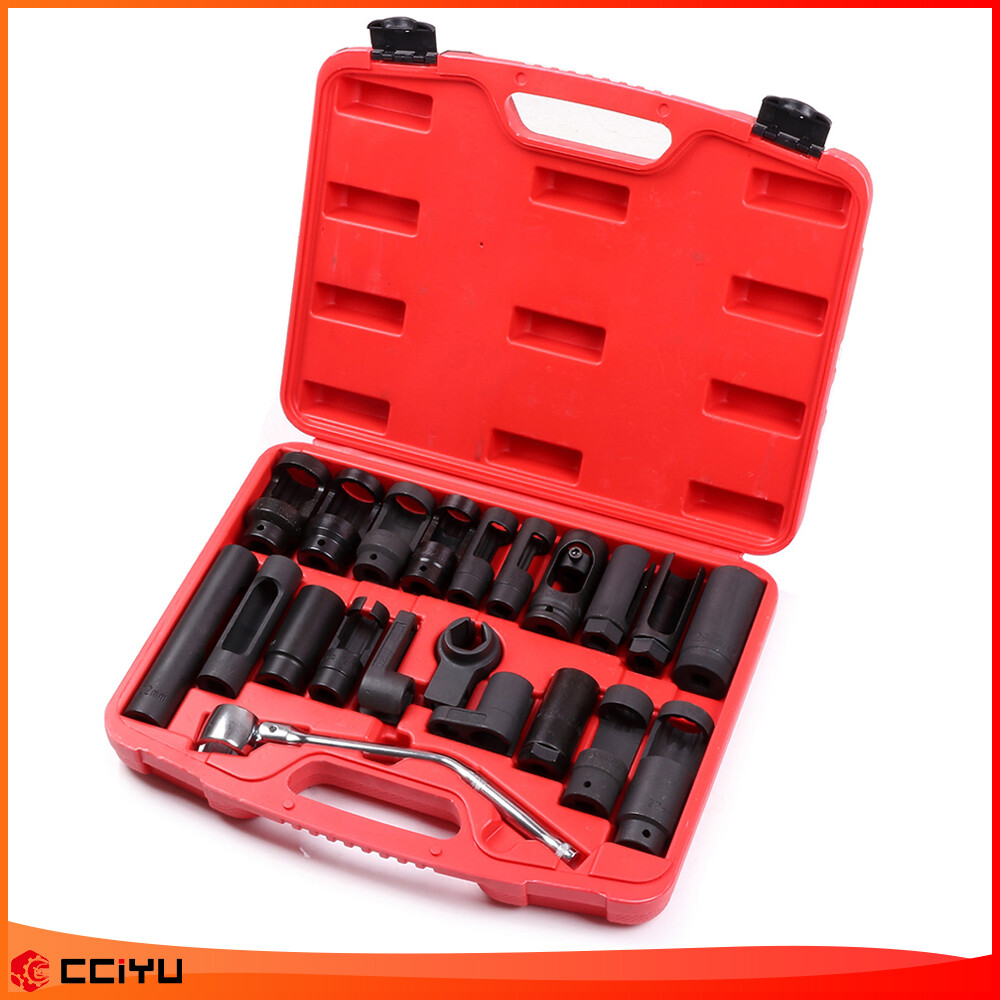 21Pcs Oxygen Sensor CRV Sockets Automotive Vacuum Switch Sending Off Set Wrench