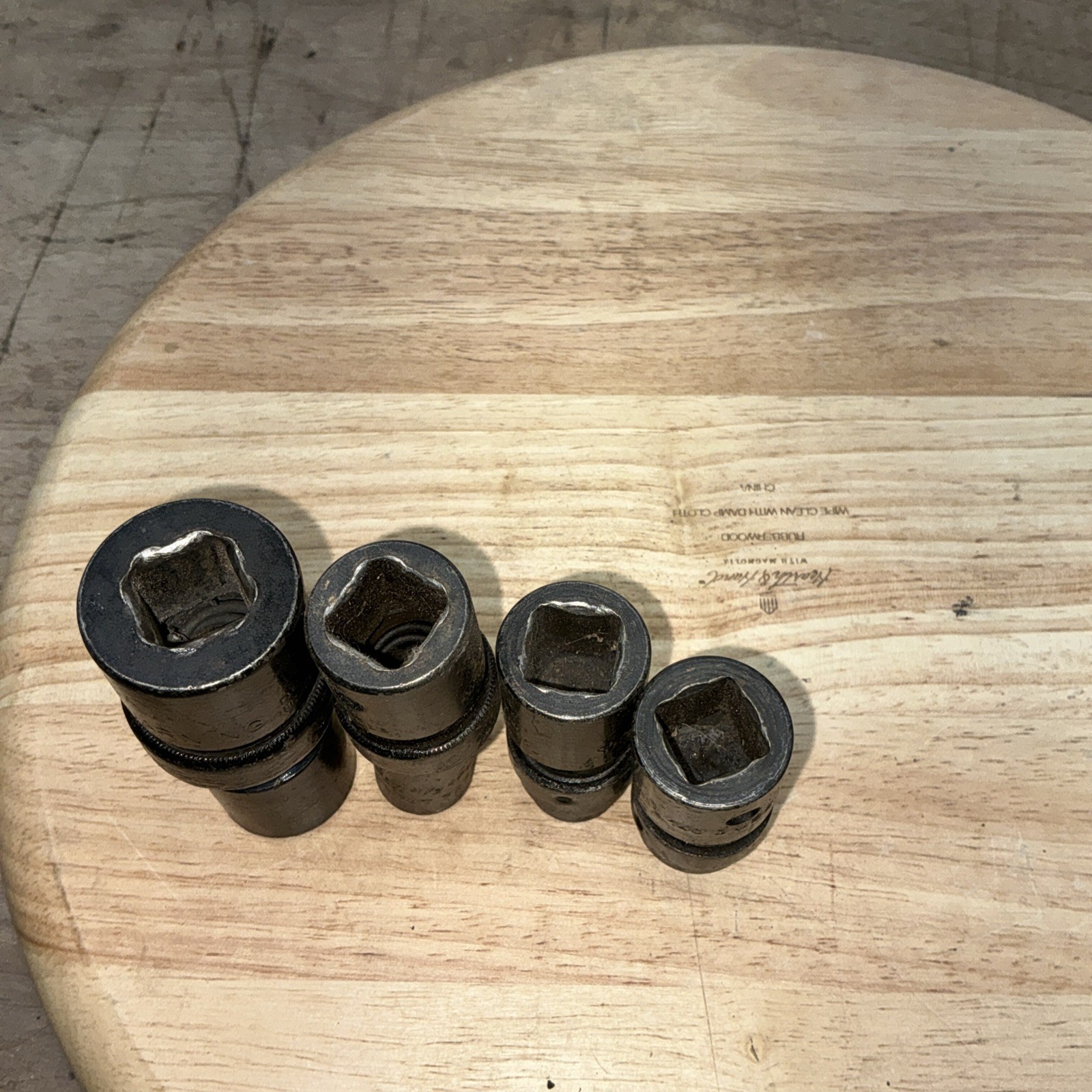 Snap-on tools USA 1/2″ dr 4- Piece Set SAE 6 Point Impact Swivel Sockets (B)