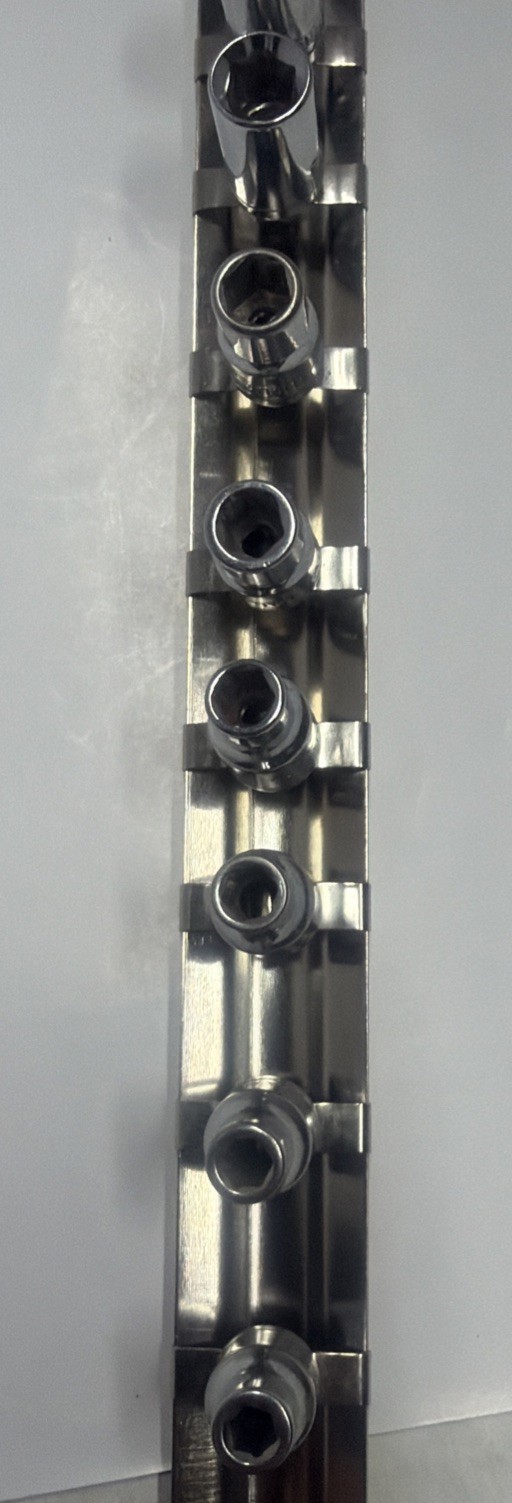 14 Piece 1/4” Drive 6 Point Socket Set Metric Chrome Finish 4mm-14mm. Taiwan