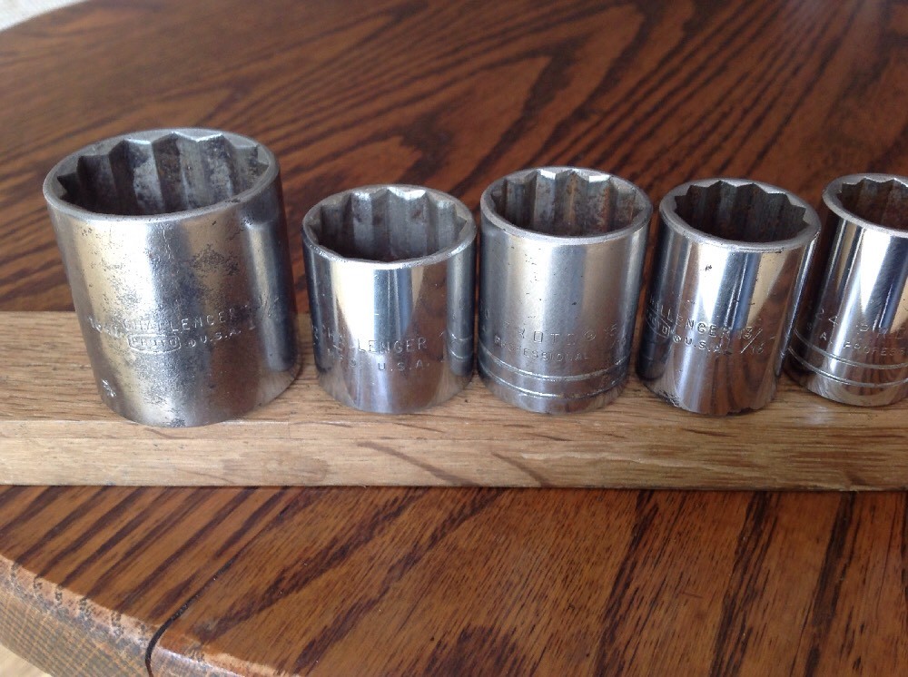 10 USA Proto Sockets 1-1/4″ To 7/16″ AF With 1/2″ Drive All But One.