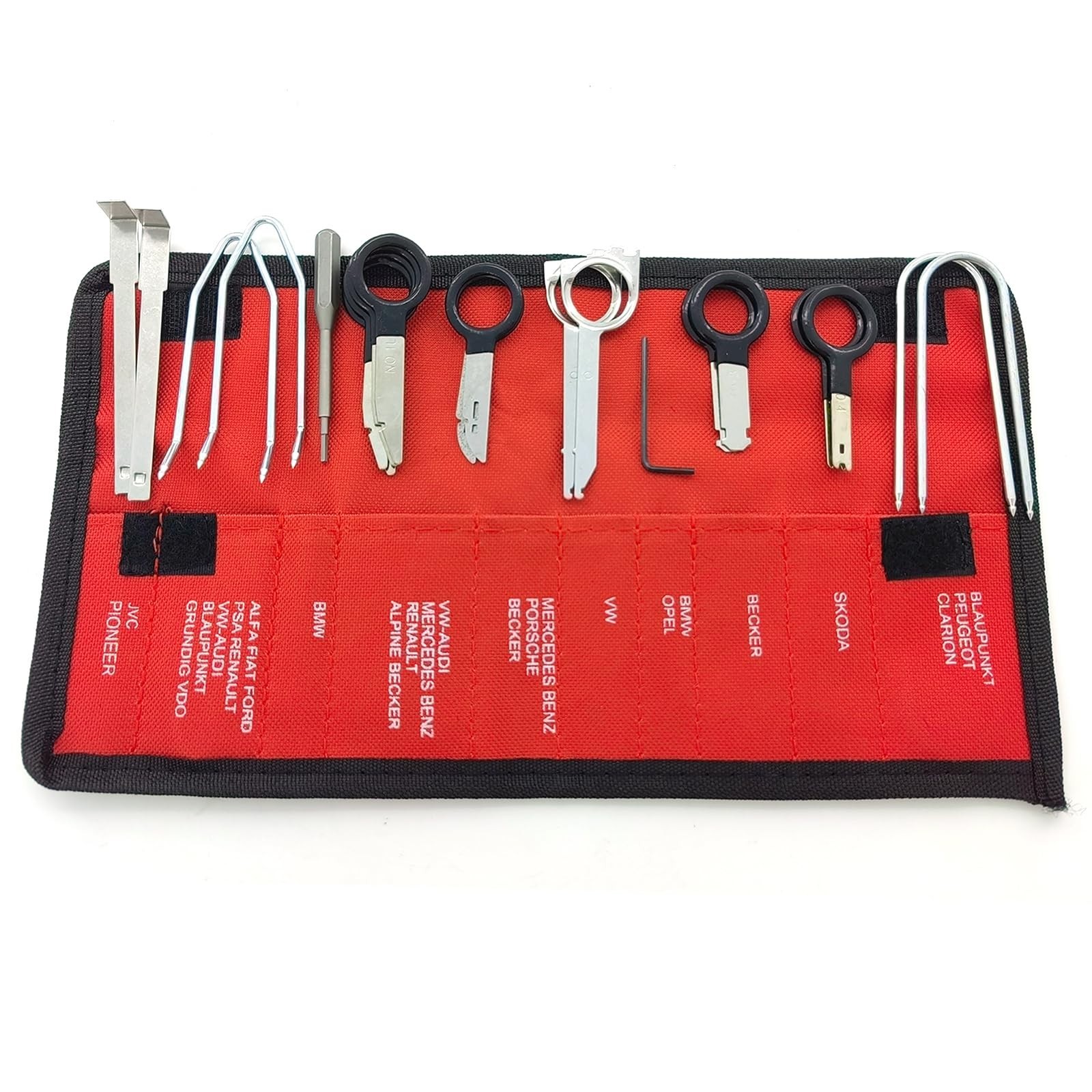 Universal Radio Removal Tool Kit – 20PCS Stainless Steel Stereo Key & Pry Tools