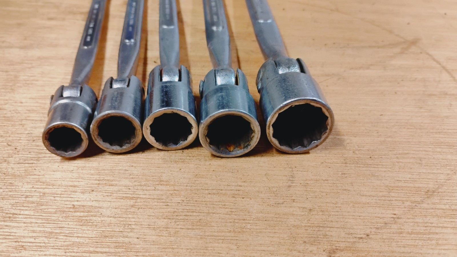 Vintage 5Pc TRUECRAFT SAE,Saltus,Flex Head Wrench Set 12 Pt. 3/4,5/8,9/16,1/2,7/