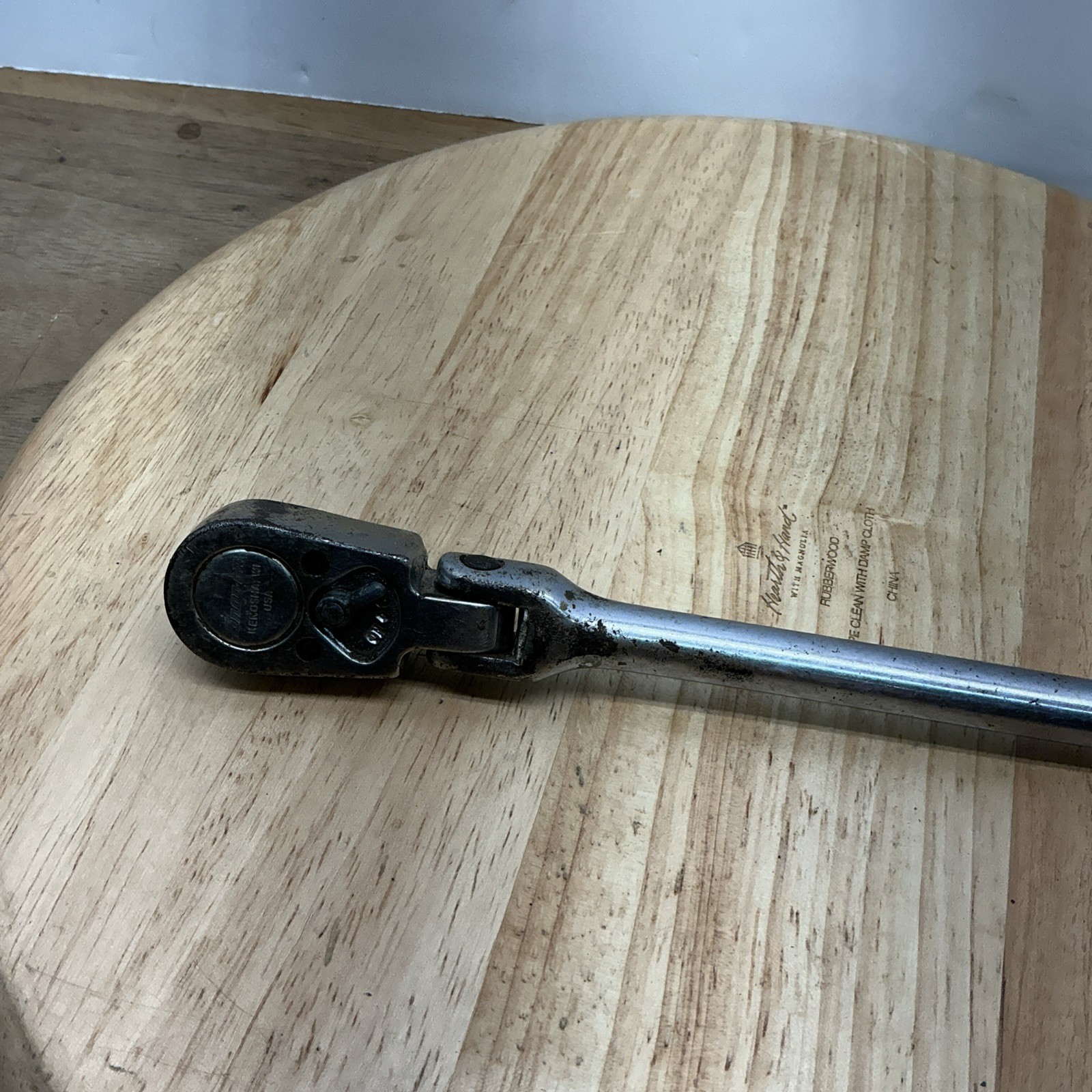 Snap On Tools USA 3/8 Drive Flex Head Standard Handle Ratchet F731 Vintage(k)