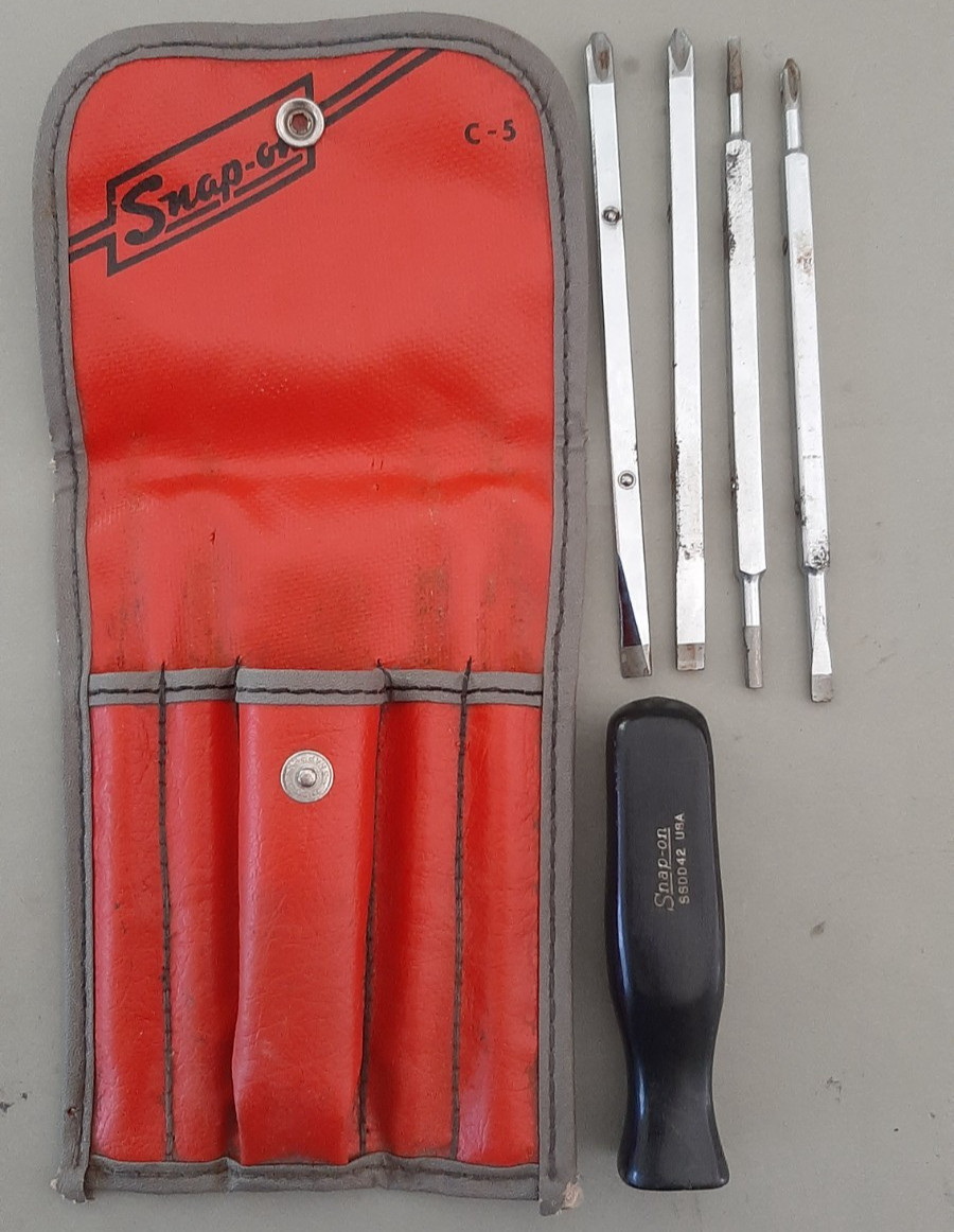 Snap-on 5Pc Reversible Interchangeable Blade Screwdriver Set SSDD42 C5 Pouch 630